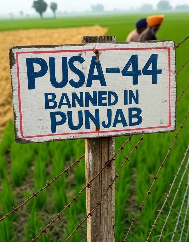 Why has Pusa-44 been banned in Punjab in punjabi language